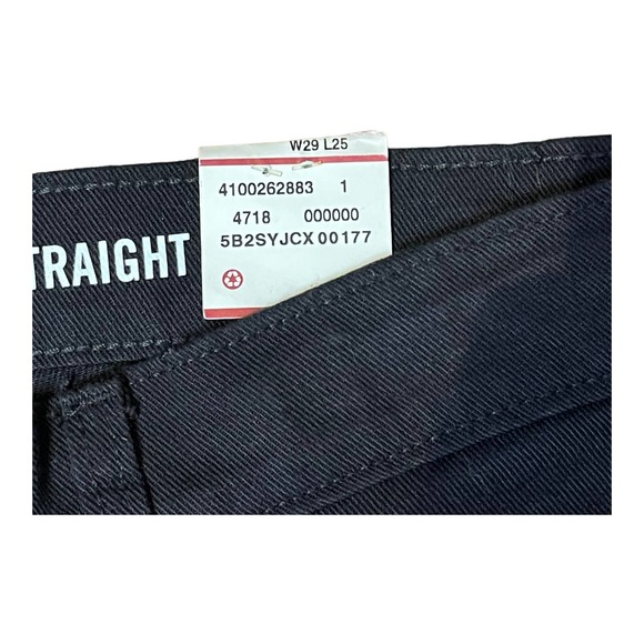 Levi's Strauss Signature Boy Black Denim Jeans Straight Leg Size 29x25 NWT - Picture 7 of 8